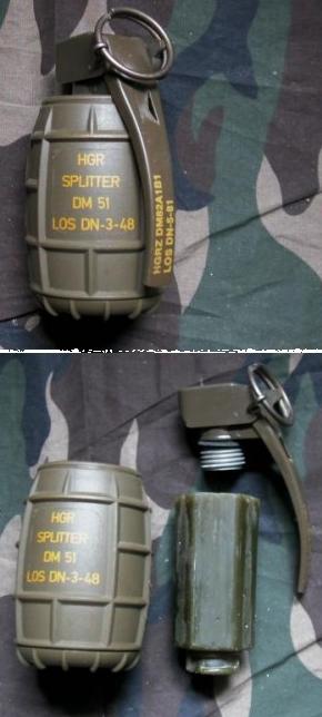 German DM51 Defensive Grenade - Click Image to Close